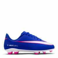 Nike Mercurial Vapor 16 Club Juniors Firm Ground Football Boots Blue/Wht/Pink 