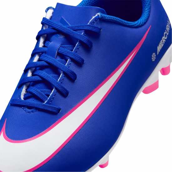 Nike Mercurial Vapor 16 Club Juniors Firm Ground Football Boots Blue/Wht/Pink 