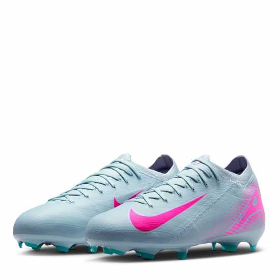 Nike Mercurial Vapor 16 Pro Juniors Firm Ground Football Boots Сиво/Розово Детски футболни бутонки