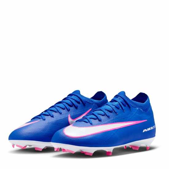 Nike Mercurial Vapor 16 Pro Juniors Firm Ground Football Boots Blue/Wht/Pink 