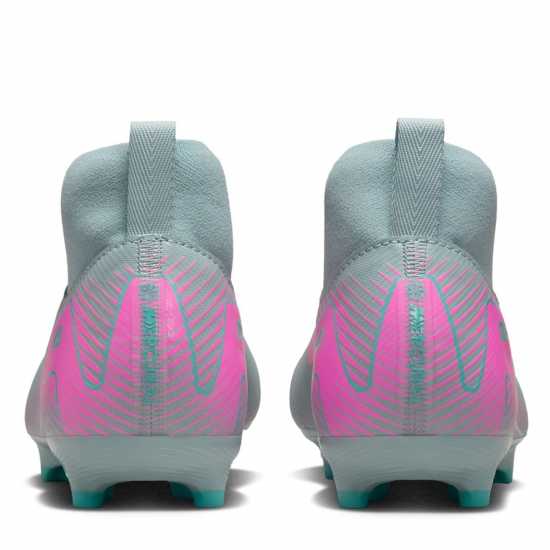 Nike Zoom Mercurial Superfly 10 Academy Juniors Firm Ground Football Boots Сиво/Розово Детски футболни бутонки