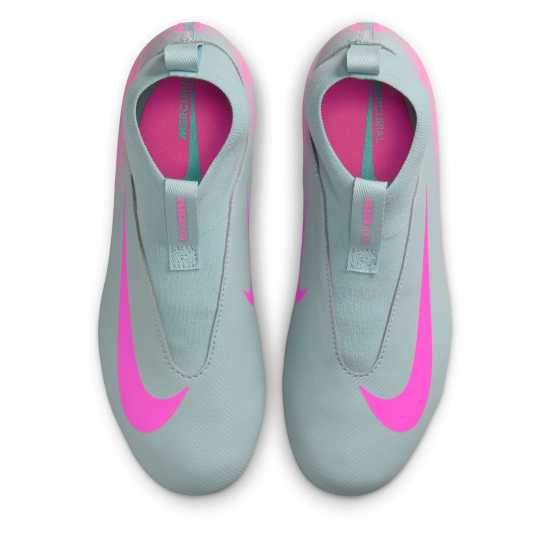 Nike Zoom Mercurial Superfly 10 Academy Juniors Firm Ground Football Boots Сиво/Розово Детски футболни бутонки