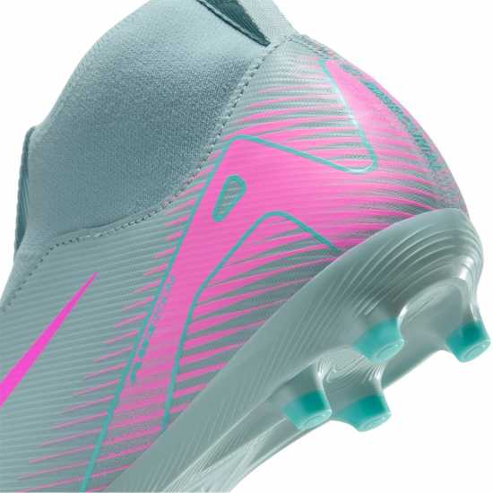 Nike Zoom Mercurial Superfly 10 Academy Juniors Firm Ground Football Boots Сиво/Розово Детски футболни бутонки