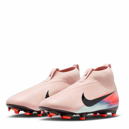 Nike Zoom Mercurial Superfly 10 Academy Juniors Firm Ground Football Boots Розово/Синьо 