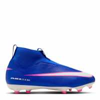 Nike Zoom Mercurial Superfly 10 Academy Juniors Firm Ground Football Boots Blue/Wht/Pink 
