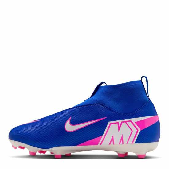 Nike Zoom Mercurial Superfly 10 Academy Juniors Firm Ground Football Boots Blue/Wht/Pink 