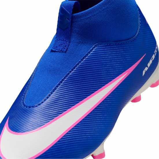 Nike Zoom Mercurial Superfly 10 Academy Juniors Firm Ground Football Boots Blue/Wht/Pink 