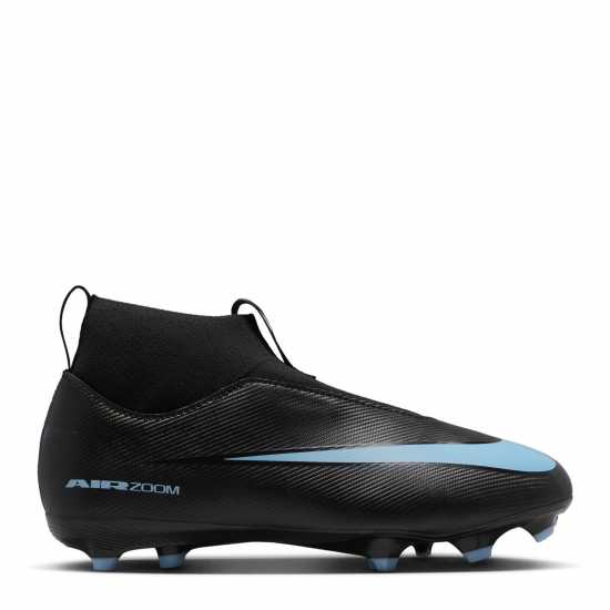 Nike Zoom Mercurial Superfly 10 Academy Juniors Firm Ground Football Boots Black/Blue Детски футболни бутонки