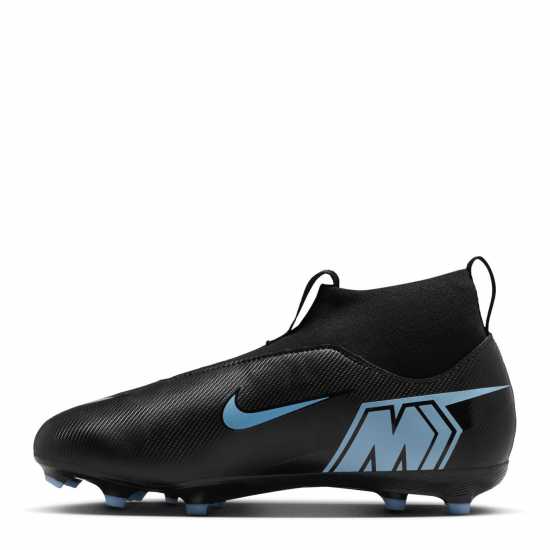 Nike Zoom Mercurial Superfly 10 Academy Juniors Firm Ground Football Boots Black/Blue Детски футболни бутонки