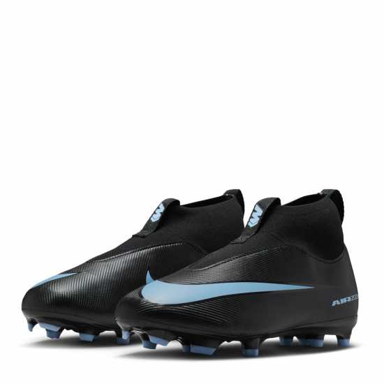 Nike Zoom Mercurial Superfly 10 Academy Juniors Firm Ground Football Boots Black/Blue Детски футболни бутонки