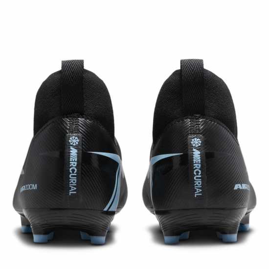Nike Zoom Mercurial Superfly 10 Academy Juniors Firm Ground Football Boots Black/Blue Детски футболни бутонки