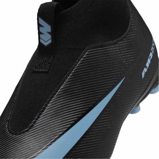 Nike Zoom Mercurial Superfly 10 Academy Juniors Firm Ground Football Boots Black/Blue Детски футболни бутонки