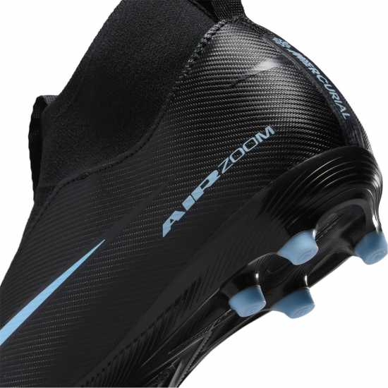 Nike Zoom Mercurial Superfly 10 Academy Juniors Firm Ground Football Boots Black/Blue Детски футболни бутонки
