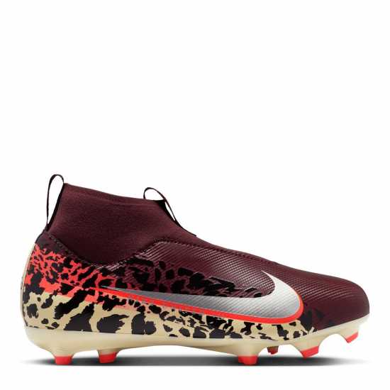 Nike Zoom Mercurial Superfly 10 Academy Juniors Firm Ground Football Boots Burgundy/Print 