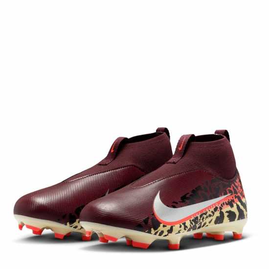 Nike Zoom Mercurial Superfly 10 Academy Juniors Firm Ground Football Boots Burgundy/Print 
