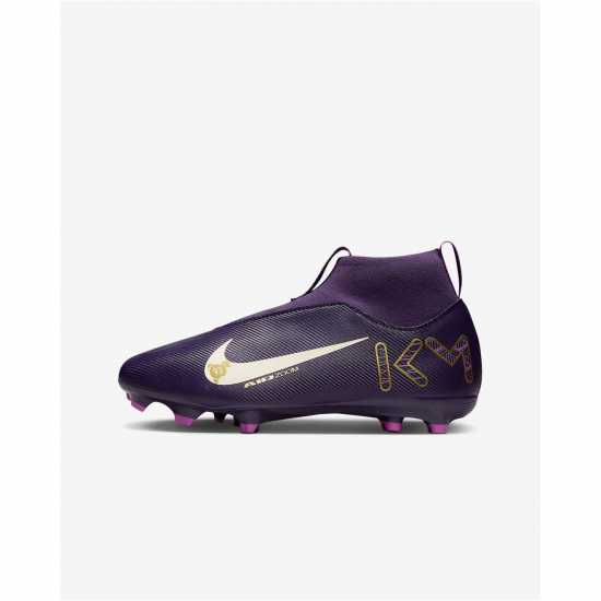 Nike Zoom Mercurial Superfly 10 Academy Juniors Firm Ground Football Boots Лилаво/Кремаво Детски футболни бутонки