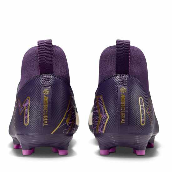 Nike Zoom Mercurial Superfly 10 Academy Juniors Firm Ground Football Boots Лилаво/Кремаво Детски футболни бутонки