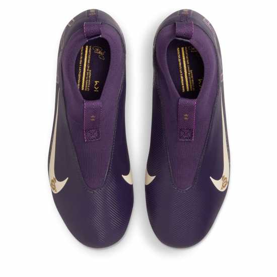 Nike Zoom Mercurial Superfly 10 Academy Juniors Firm Ground Football Boots Лилаво/Кремаво Детски футболни бутонки