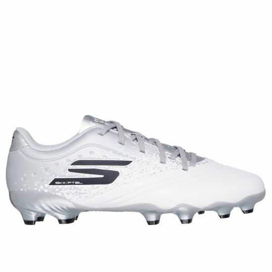 Детски футболни бутонки Skechers Razor Juniors Firm Ground Football Boots Бяло/сребро Skechers Razor Juniors Firm Ground Football Boots Бяло/сребро Детски футболни бутонки