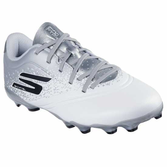 Детски футболни бутонки Skechers Razor Juniors Firm Ground Football Boots Бяло/сребро Skechers Razor Juniors Firm Ground Football Boots Бяло/сребро Детски футболни бутонки