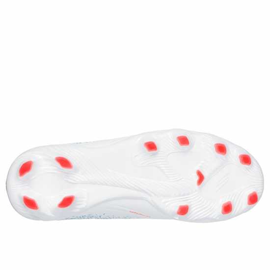 Skechers Razor Juniors Firm Ground Football Boots White/Blue Детски футболни бутонки