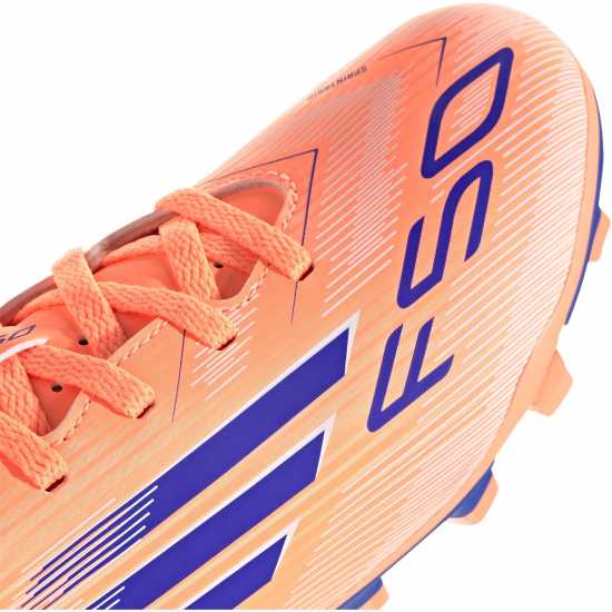 Adidas F50 Club Juniors Firm Ground Football Boots Orange/Blue 
