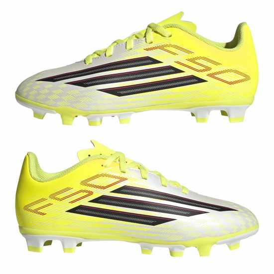 Adidas F50 Club Juniors Firm Ground Football Boots Solar Yellow Adidas F50 Club Juniors Firm Ground Football Boots Solar Yellow