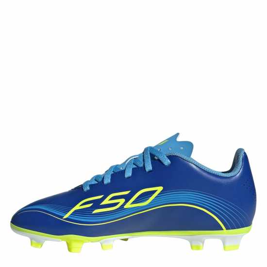 Adidas F50 Club Juniors Firm Ground Football Boots Blue/Yellow 