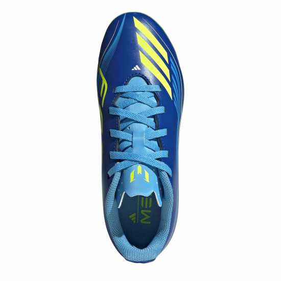 Adidas F50 Club Juniors Firm Ground Football Boots Blue/Yellow 