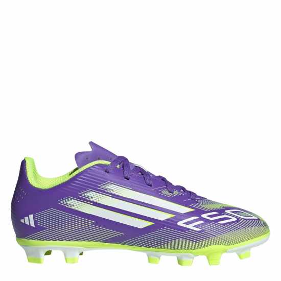 Детски футболни бутонки Adidas F50 Club Juniors Firm Ground Football Boots Purple/White Adidas F50 Club Juniors Firm Ground Football Boots Purple/White Детски футболни бутонки