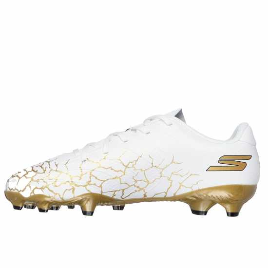 Skechers Skx_ 1 Junior Firm Ground Football Boots Бяло/Злато 