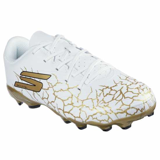 Skechers Skx_ 1 Junior Firm Ground Football Boots Бяло/Злато 