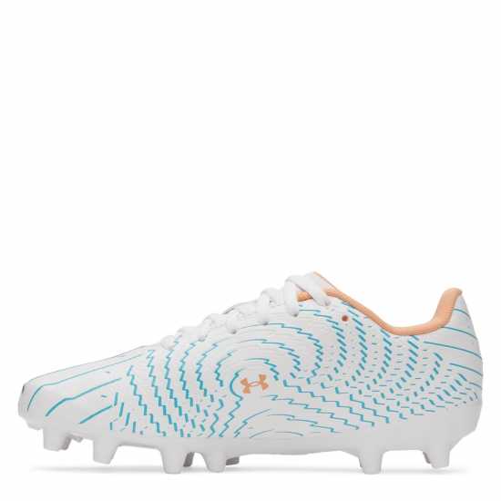 Under Armour Kids' Firm Ground Football Boots White/Blue 