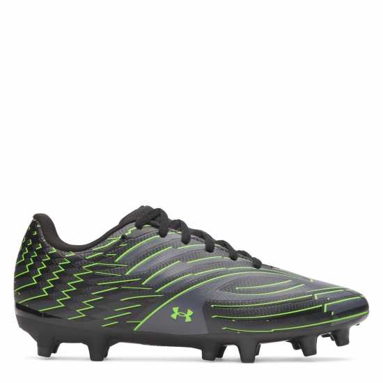 Under Armour Kids' Firm Ground Football Boots Black/Grey 