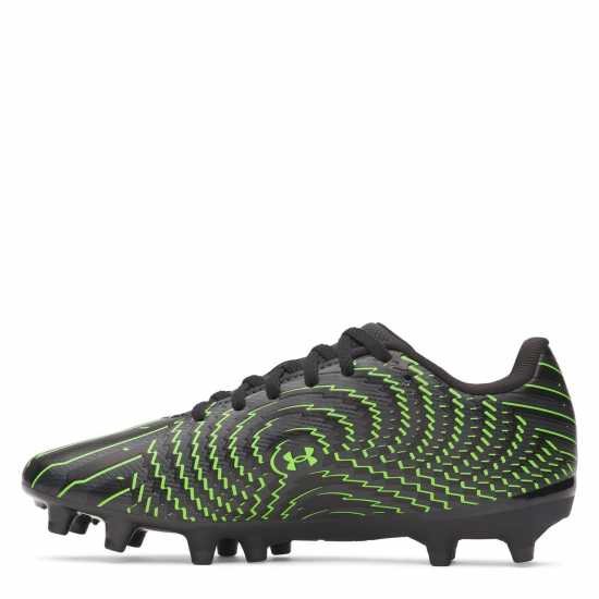Under Armour Kids' Firm Ground Football Boots Black/Grey 