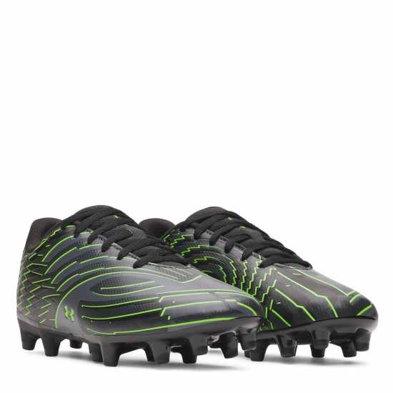 Under Armour Kids' Firm Ground Football Boots Black/Grey 
