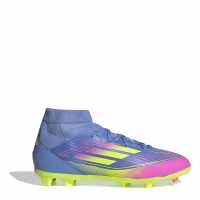 Adidas F50 League Mid Junior Firm Ground Football Boots Син/Лимон 