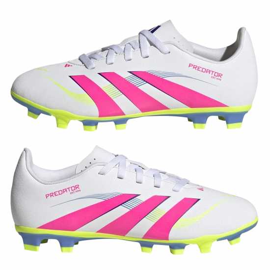 Детски футболни бутонки Adidas Predator 4 Juniors Firm Ground Football Boots Бяло/Розово Adidas Predator 4 Juniors Firm Ground Football Boots Бяло/Розово Детски футболни бутонки