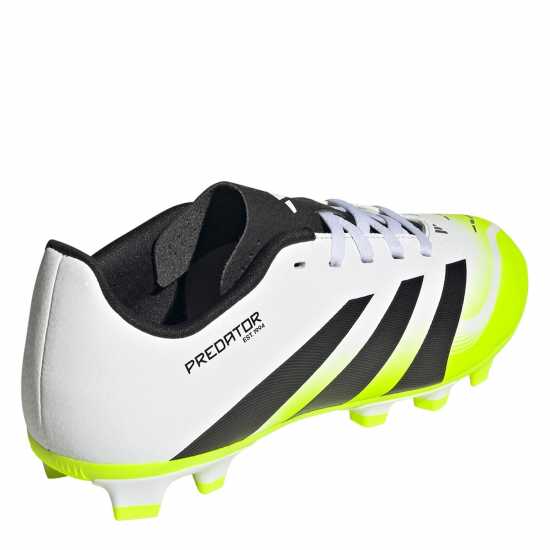 Adidas Predator 4 Juniors Firm Ground Football Boots White/Blk/Lemon Детски футболни бутонки