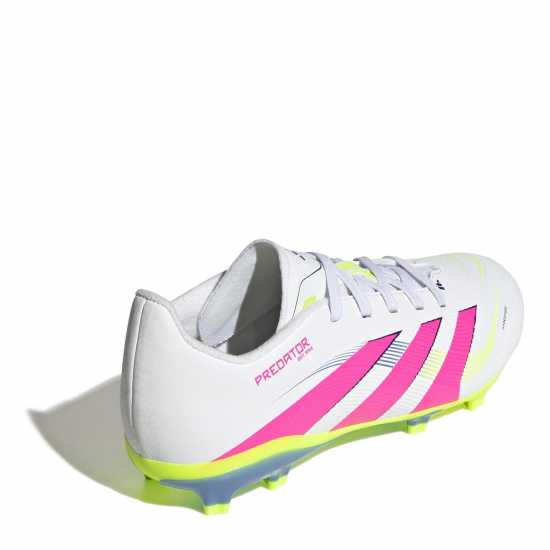 Adidas Predator League Juniors Firm Ground Football Boots White/Pink 