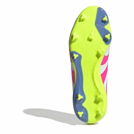 Adidas Predator League Juniors Firm Ground Football Boots White/Pink 