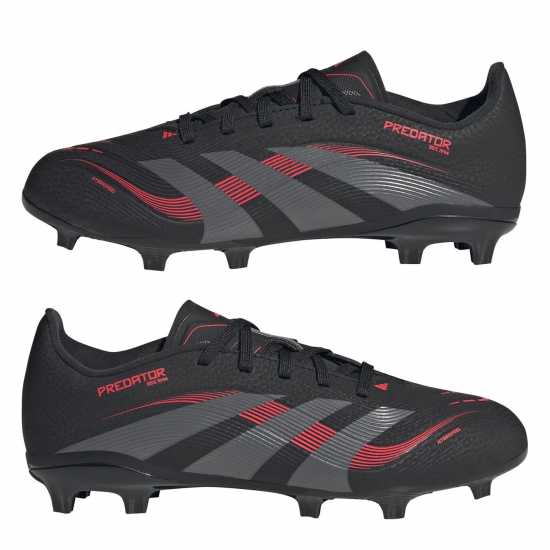 Adidas Predator League Juniors Firm Ground Football Boots Черно/Сиво 