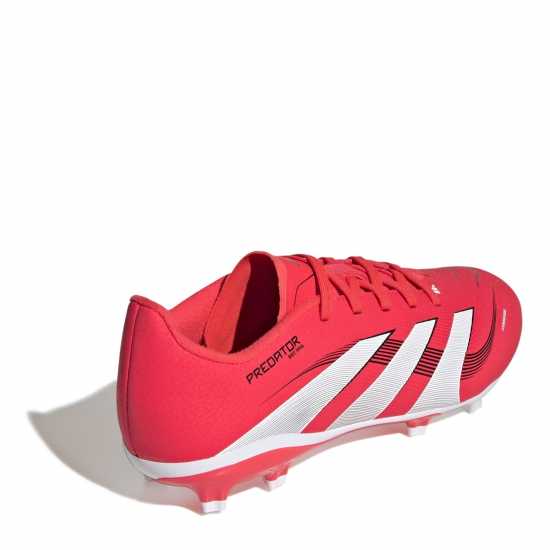 Adidas Predator League Juniors Firm Ground Football Boots Червено/Бяло 