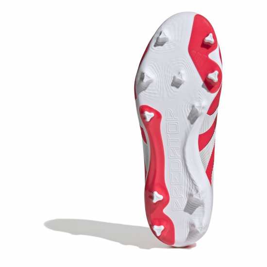 Adidas Predator League Juniors Firm Ground Football Boots Червено/Бяло 