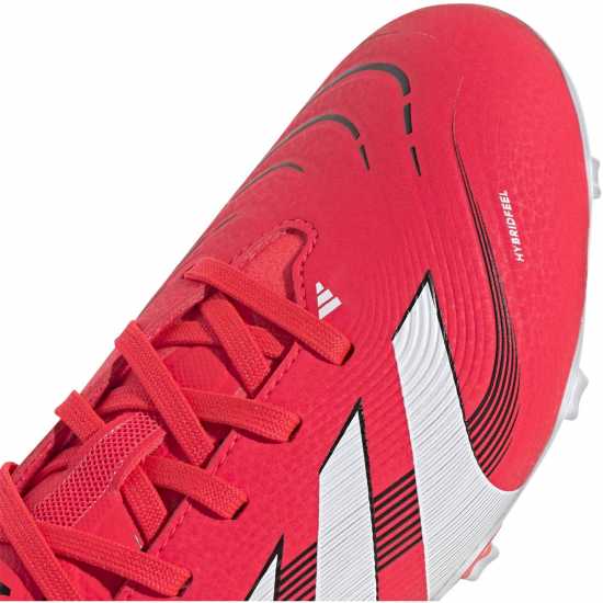 Adidas Predator League Juniors Firm Ground Football Boots Червено/Бяло 
