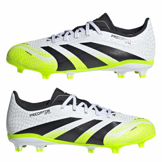 Детски футболни бутонки Adidas Predator League Juniors Firm Ground Football Boots White/Blk/Lemon Adidas Predator League Juniors Firm Ground Football Boots White/Blk/Lemon Детски футболни бутонки