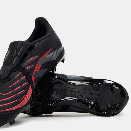 Adidas Predator League Fold-Over Tongue Junior Firm Ground Football Boots Черно/Сиво Детски футболни бутонки