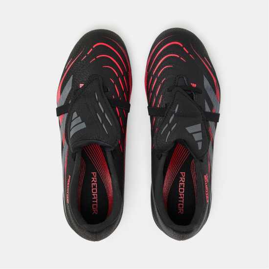 Adidas Predator League Fold-Over Tongue Junior Firm Ground Football Boots Черно/Сиво Детски футболни бутонки