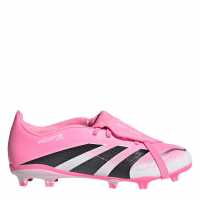 Adidas Predator League Fold-Over Tongue Junior Firm Ground Football Boots Pink/White Детски футболни бутонки