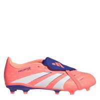Adidas Predator League Fold-Over Tongue Junior Firm Ground Football Boots Orange/White 
